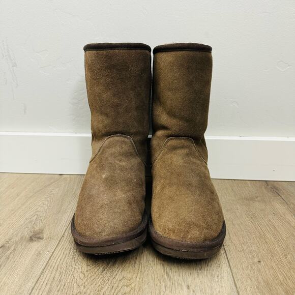BooRoo brown suede boots with lace up backs woman’s 7 - Picture 2 of 9